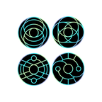 Cosmic Country Reflector 4 Piece Pin Set