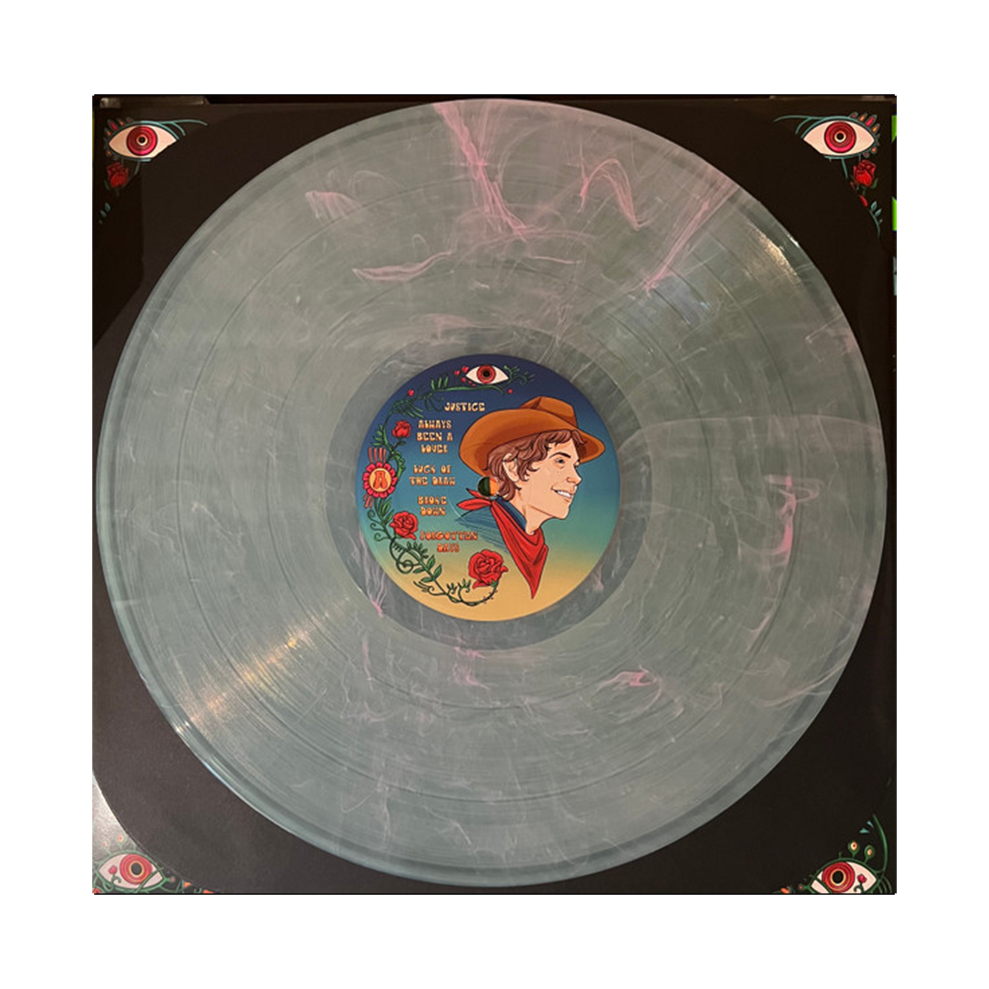 A Young Man's Country Vinyl | Coke Bottle Clear with Pink Swirl